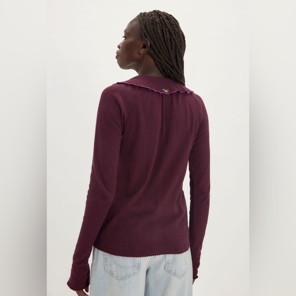 Juniper long sleeve cardi NWOT vintage grape - Picture 2 of 6